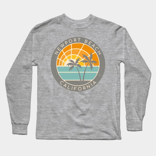 Newport Beach, California Long Sleeve T-Shirt by Sisu Design